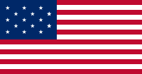 The fifteen-star, fifteen-stripe “Star-Spangled Banner” flag