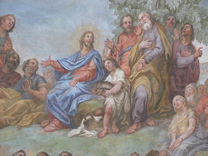 Jesus teaches his disciples.