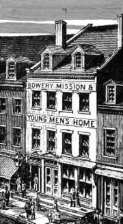The Bowery Mission in New York City in the 1800s
