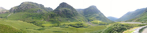 Panoramic view westward along the glen