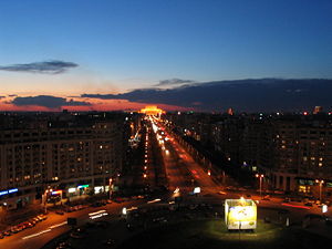 Bucharest’s Alba Iulia Square and Union Boulevard.