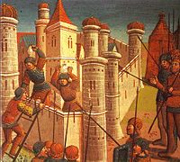 The 1453 Siege of Constantinople (painted 1499)