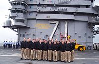 NJROTC Cadets visiting USS Theodore Roosevelt.