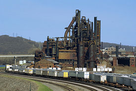 Bethlehem Steel's closed manufacturing facility in Bethlehem, Pennsylvania. This site is slated to become the site of a new multi-million dollar casino