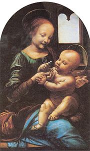 One of his first paintings done in Florence, the Benois Madonna (1478)