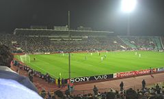The Vasil Levski National Stadium with PFC Levski Sofia hosting Chelsea FC in a Champions League Group A match