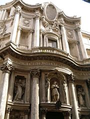 Façade of San Carlo alle Quattro Fontane