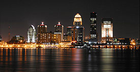 Louisville, Kentucky is situated at both the widest and deepest level of the Ohio River.