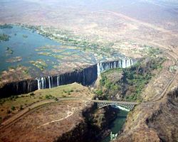 Zambezi River at Victoria Falls (Zambia/Zimbabwe, Africa)
