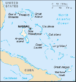 Map of the Bahamas