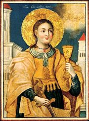 Russian Orthodox icon of Saint Barbara