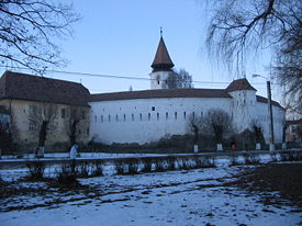 Prejmer Fortress, fourteenth century, with dungeons and double-wall construction.