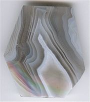 Faceted Botswana agate.