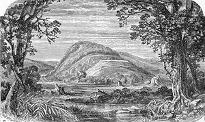 The Battle Pass area, also known as Flatbush Pass in the area of Prospect Park and Green-Wood Cemetery. Etching, c.1792