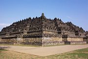 Borobudur, the largest Buddhist structure in the world built by Sailendra dynasty.