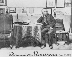Photograph of Rousseau with violin in 1902