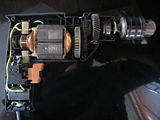 The inside of an electric drill.