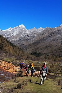 Hiking at Mt. Four Girls, Sichuan, China