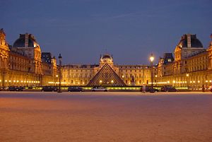 The Louvre at night