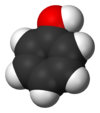 Space-filling model of phenol