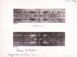 The first photograph of the Shroud of Turin, taken in 1898, had the surprising feature that the image on the negative was clearer than the positive image.
