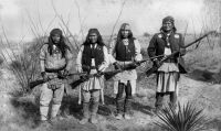 Geronimo (right) and his warriors in 1886