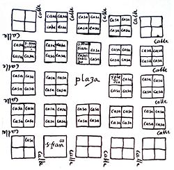 First Map of Caracas by Governor Juan de Carvajal, 1578