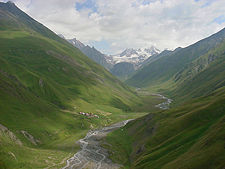 A sublime landscape from Eastern mountainous part of Georgia