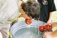 Apple bobbing.