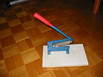 A paper trimmer.