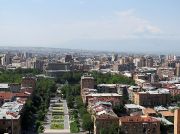View of Mashtots Avenue from the Matenadaran.