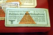 Voucher for 50 Reichspfennig, concentration camp money