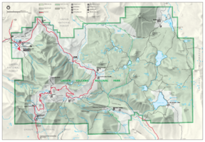 Map of Lassen Volcanic National park