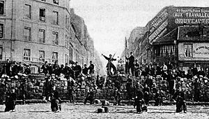A barricade, March 18, 1871.
