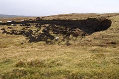 Worked bank in blanket bog, near Ulsta, Yell, Shetland Islands.