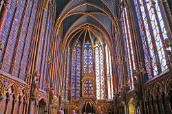 Louis IX of France Sainte Chapelle represents the French impact on religious architecture.