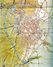 A 1555 map of the city.