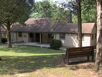 The Tea Room in the east section of Norris Dam State Park in Anderson County, Tennessee, in the southeastern United States.