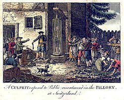 A culprit exposed to public resentment in the pillory at Switzerland by Thomas Bankes (ca. 1788-1790)