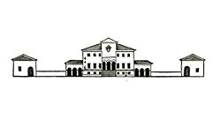 "True Palladianism" in Villa Godi by Palladio from the Quattro Libri dell'Architettura. The extending wings are agricultural buildings and are not part of the villa. In the eighteenth century they became an important part of Palladianism—see photograph of Woburn Abbey below.
