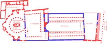 Floor plan of the site in the fourth Century