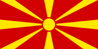 Official flag of the Republic of Macedonia revised since 1995.