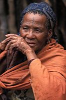Bushman woman in the Central Kalahari Game Reserve