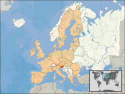 Location of Slovenia