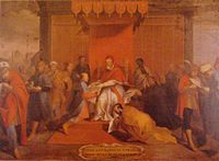 The Japanese embassy of Mancio Ito, with Pope Gregory XIII in 1585.