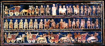 The "War" panel of the Standard of Ur