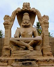 Statue of Ugranarasimha at Hampi, a UNESCO World Heritage Site
