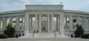 The façade of the Arlington Memorial Amphitheater.