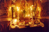 Coptic Icon in the Coptic Altar of the Church of the Holy Sepulchre, Jerusalem