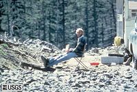 David A. Johnston. on duty for U.S. Geological Survey, hours before he was killed by the eruption.